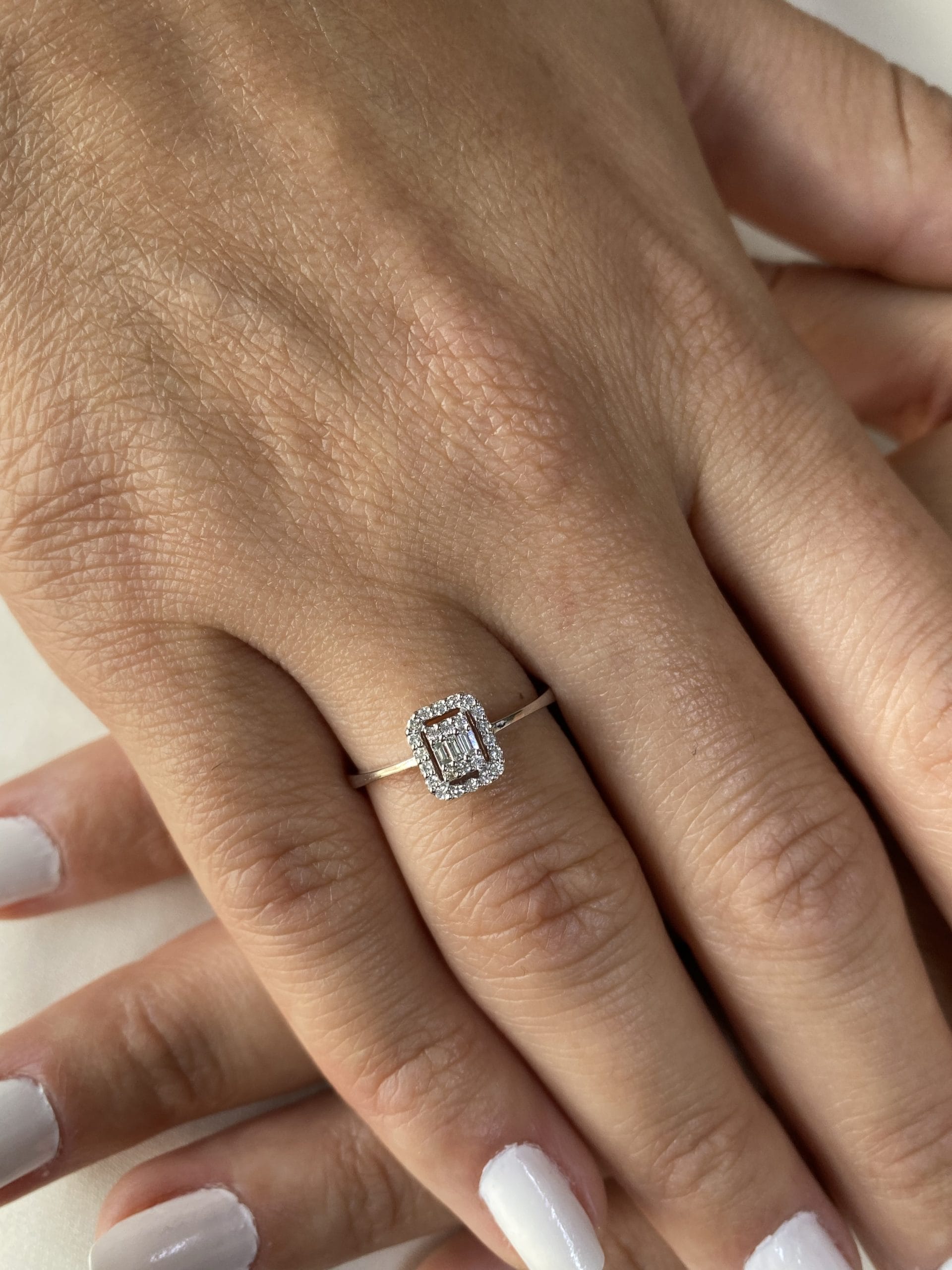 0.15 Karat Baget Pırlanta Yüzük - Görsel 5