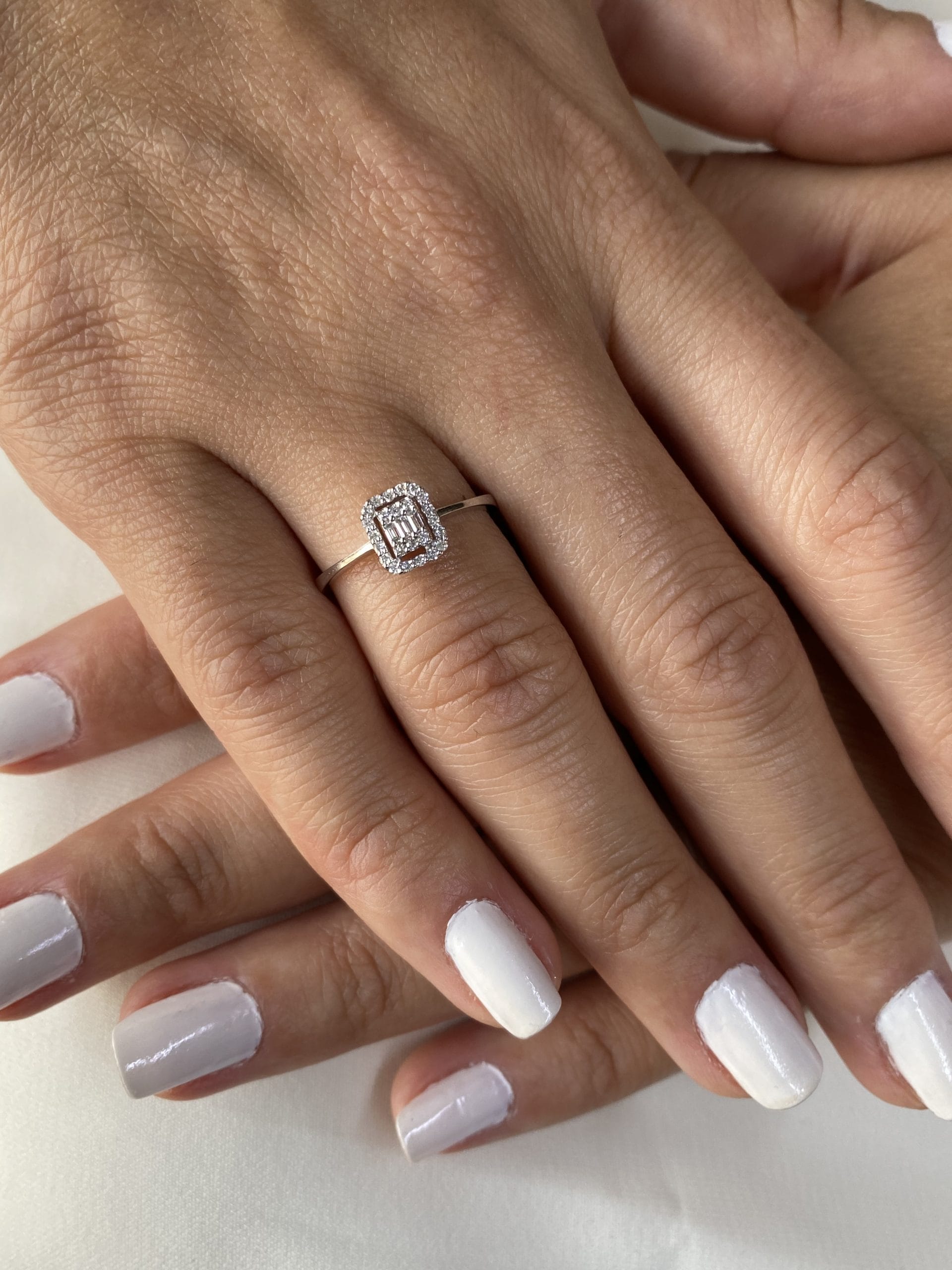 0.15 Karat Baget Pırlanta Yüzük - Görsel 4