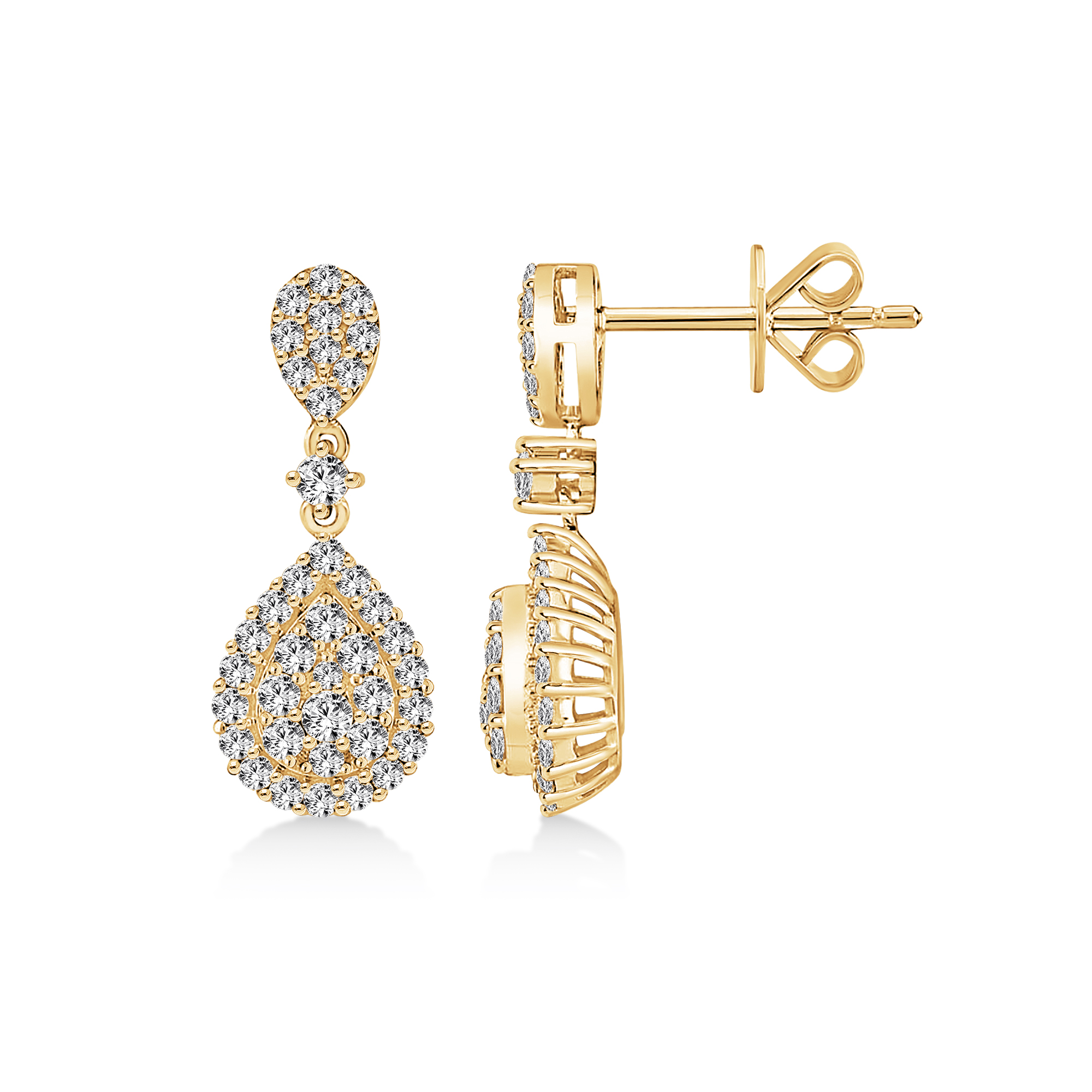 0.72 Karat Tasarım Pırlanta Küpe - Görsel 2