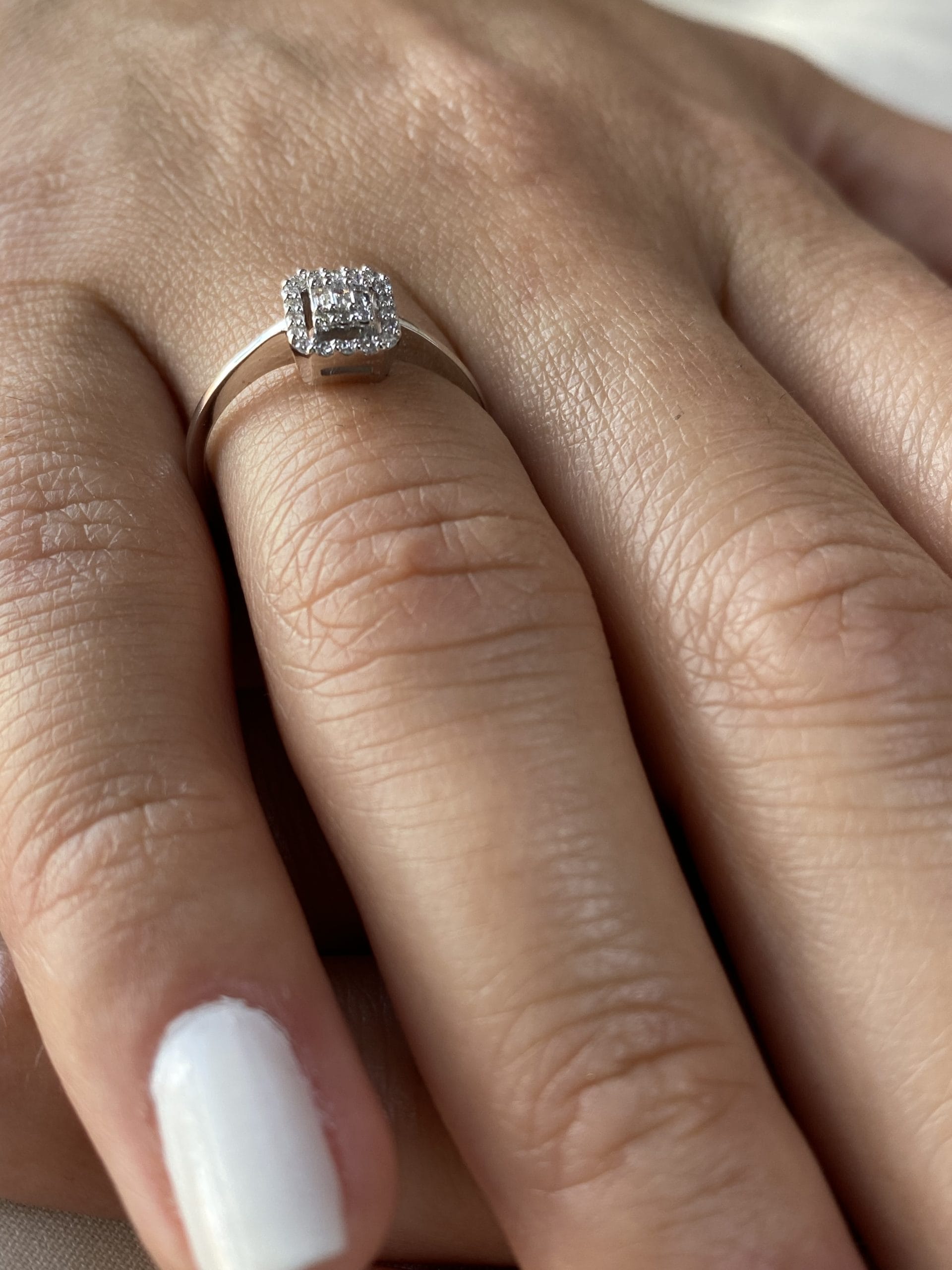 0.15 Karat Baget Pırlanta Yüzük - Görsel 2