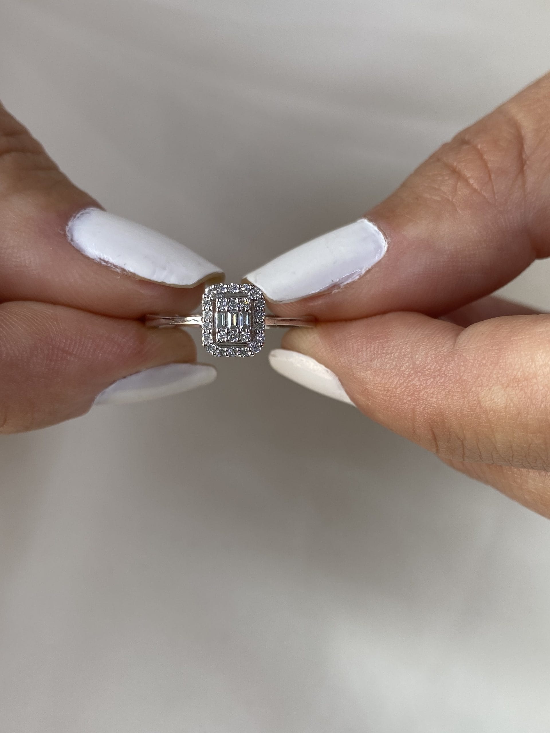 0.15 Karat Baget Pırlanta Yüzük - Görsel 3