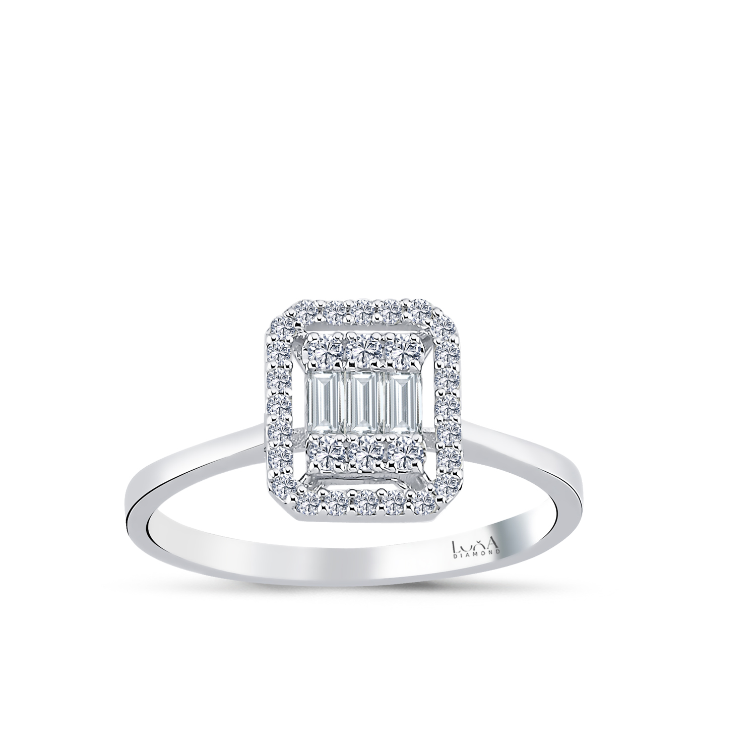 0.34 Karat Baget Pırlanta Yüzük