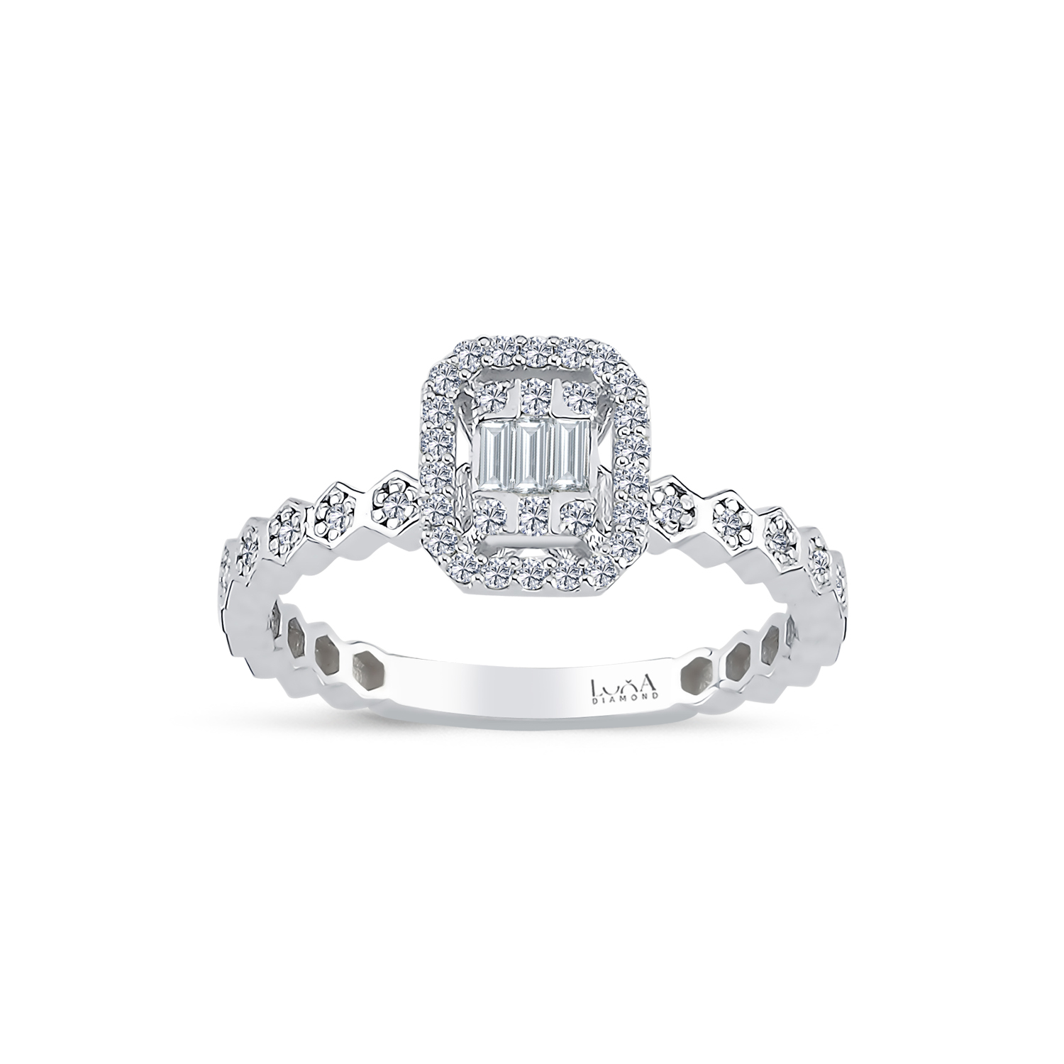 0.24 Karat Baget Pırlanta Yüzük