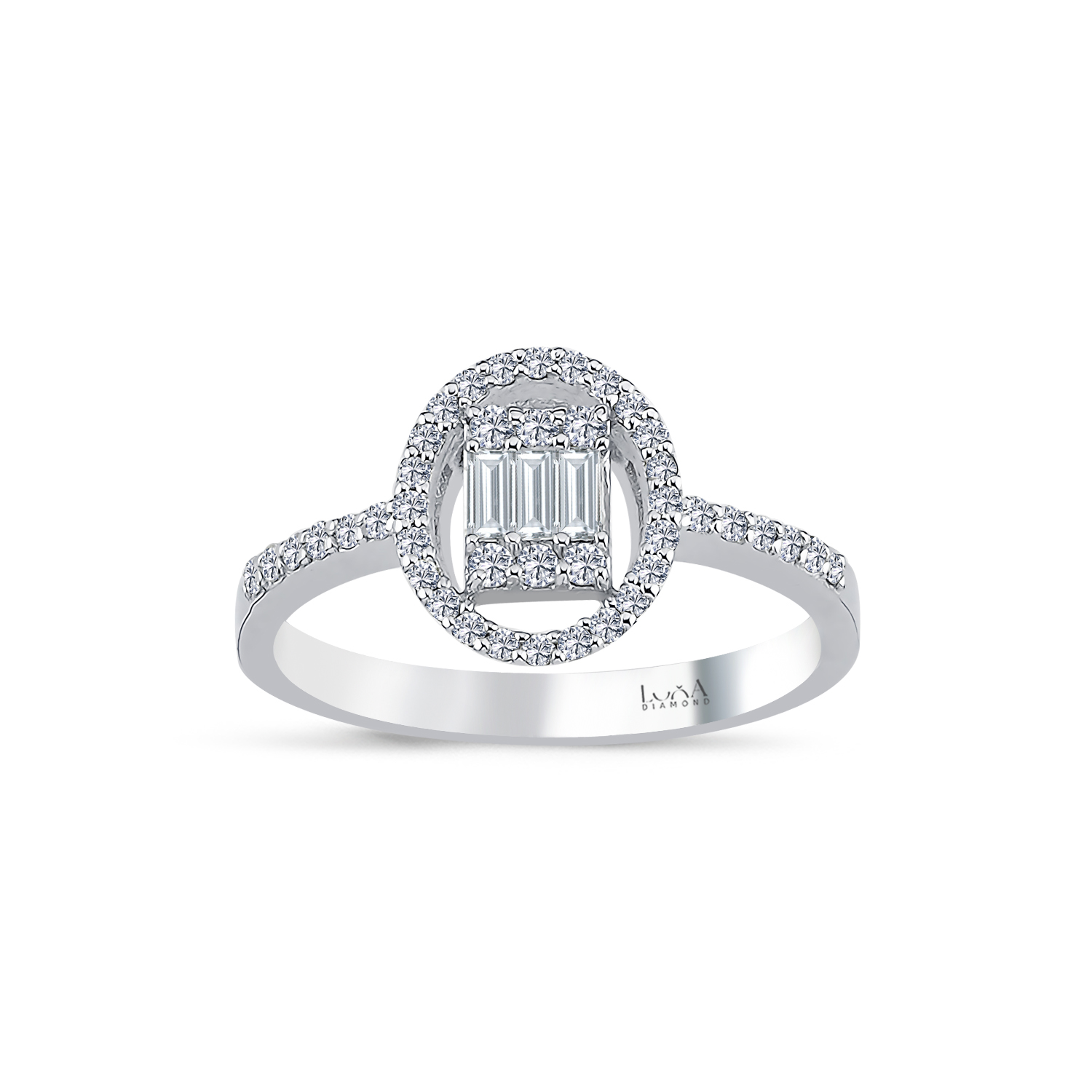 0.32 Karat Baget Pırlanta Yüzük